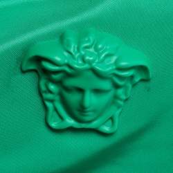 Versace Green Nylon and Leather Medusa Crossbody Bag