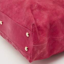 Versace Fuchsia Embossed Leather Icon Medusa Satchel