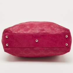 Versace Fuchsia Embossed Leather Icon Medusa Satchel