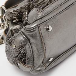 Pre Owned Versace Metallic Leather and Metallic Mesh Chain Link Bag