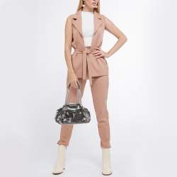 Pre Owned Versace Metallic Leather and Metallic Mesh Chain Link Bag