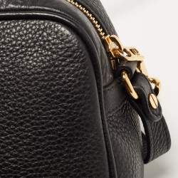 مملوكة مسبقًا Versace Black Leather Medusa Camera Crossbody Bag