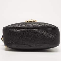 مملوكة  مسبقًا Versace Black Leather Medusa Camera Crossbody Bag