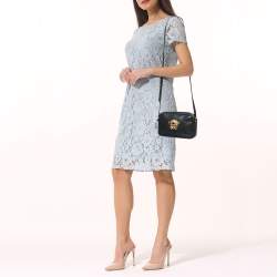 مملوكة مسبقًا Versace Black Leather Medusa Camera Crossbody Bag