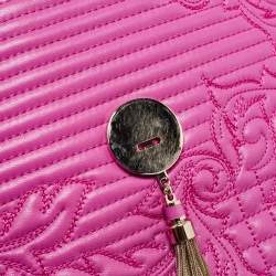 Versace Majenta Barocco Leather Altea Top Handle Bag