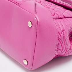 Versace Majenta Barocco Leather Altea Top Handle Bag