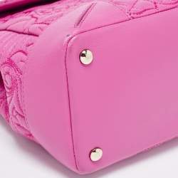 Versace Majenta Barocco Leather Altea Top Handle Bag