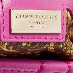 Versace Majenta Barocco Leather Altea Top Handle Bag