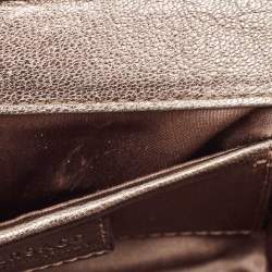 Versace Olive Green/Cream Signature Fabric and Leather Madonna Frame Satchel