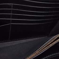 Pre Owned Versace Black Leather Crystals La Medusa Chain Clutch