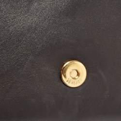 Pre Owned Versace Black Leather La Medusa Flap Chain Clutch