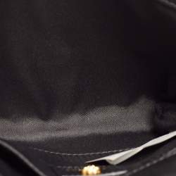 Pre Owned Versace Black Leather La Medusa Flap Chain Clutch
