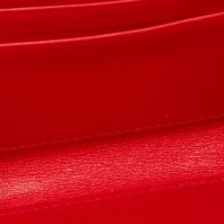 Versace Red Leather Medusa Zip Coin Purse