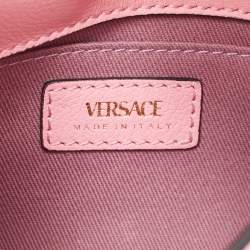 Versace Pink Leather La Medusa Hobo