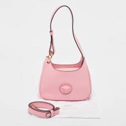 Versace Pink Leather La Medusa Hobo