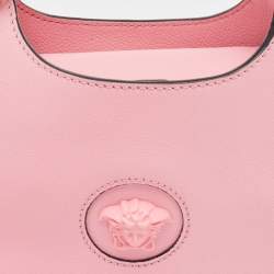 Versace Pink Leather La Medusa Hobo