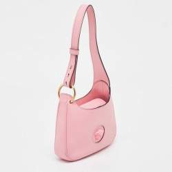 Versace Pink Leather La Medusa Hobo
