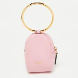 Versace Pink Leather La Medusa Modular Pouch Bag