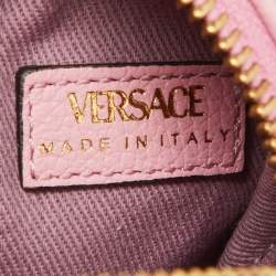 Versace Pink Leather La Medusa Modular Pouch Bag