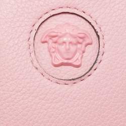 Versace Pink Leather La Medusa Modular Pouch Bag