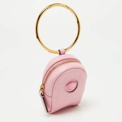Versace Pink Leather La Medusa Modular Pouch Bag
