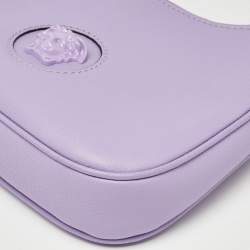Pre Owned Versace Lilac Leather La Medusa Hobo