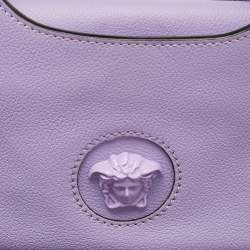 Pre Owned Versace Lilac Leather La Medusa Hobo