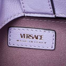 Pre Owned Versace Lilac Leather La Medusa Hobo