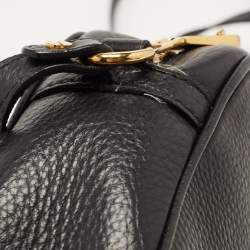 Pre Owned Versace Black Leather Medusa Camera Crossbody Bag