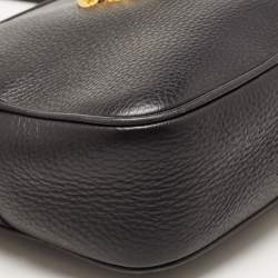 Pre Owned Versace Black Leather Medusa Camera Crossbody Bag