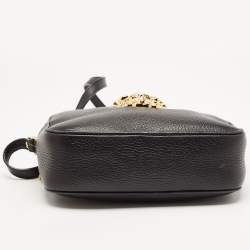 Pre Owned Versace Black Leather Medusa Camera Crossbody Bag