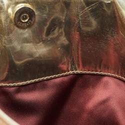 Versace Cream/Gold Leather Shoulder Bag