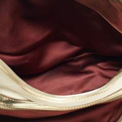 Versace Cream/Gold Leather Shoulder Bag