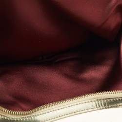 Versace Cream/Gold Leather Shoulder Bag