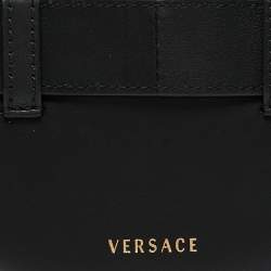 Versace Black Quilted Leather Virtus Belt Bag