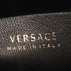 Versace Black Quilted Leather Virtus Belt Bag