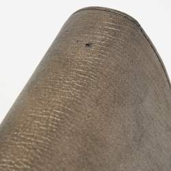 Pre Owned Versace Metallic Leather Palazzo Medusa Chain Clutch