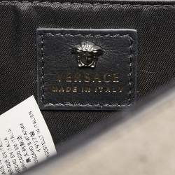 Pre Owned Versace Metallic Leather Palazzo Medusa Chain Clutch