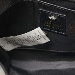 Pre Owned Versace Metallic Leather Palazzo Medusa Chain Clutch