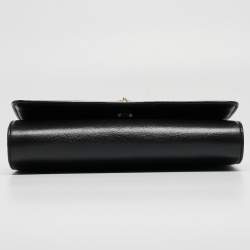 Pre Owned Versace Black Leather Medusa Palazzo Shoulder Bag