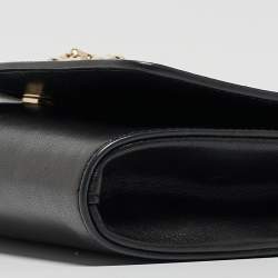 Pre Owned Versace Black Leather Medusa Palazzo Shoulder Bag