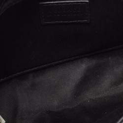 Pre Owned Versace Black Leather Medusa Chain Clutch