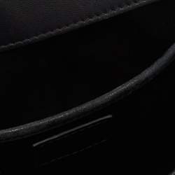 Pre Owned Versace Black Leather Medusa Chain Clutch