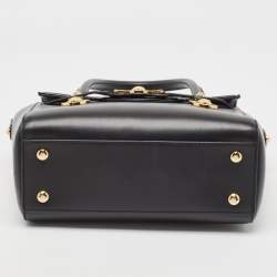 مملوكة مسبقًا Versace Black Leather Medium Medusa Medallion Tote