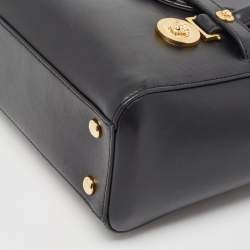 مملوكة مسبقًا Versace Black Leather Medium Medusa Medallion Tote