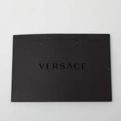 Pre Owned Versace Pink/Black La Greca Signature Coated Canvas Square Pouch