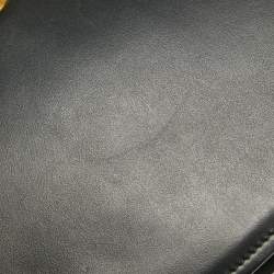 Pre Owned Versace Black Leather Medusa Head Wristlet Clutch