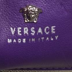 Pre Owned Versace Purple Leather Mini Medusa Empire Tote