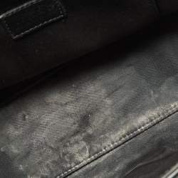 Pre Owned Versace Black Leather Medusa Medallion Tote