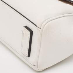 Versace Off White Leather La Medusa Top Handle Bag